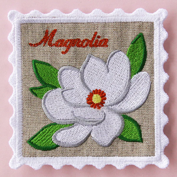 Lace Edge Flower Stamp Coaster - Magnolia (In-the-Hoop) - Image 6