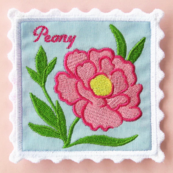 Lace Edge Flower Stamp Coaster - Peony (In-the-Hoop) - Image 5