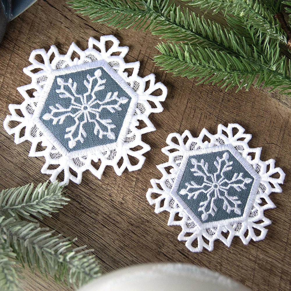 Lace Edge Snowflake Coaster 1 (In-the-Hoop) - Image 2