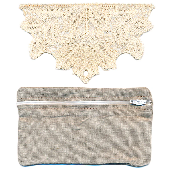 Lacy Leaves Lined Zipper Pouch (In-the-Hoop) - Image 7