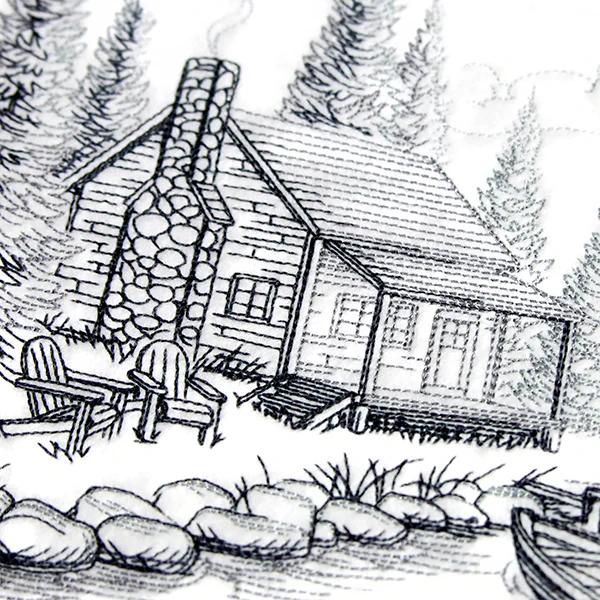 Lakeside Cottage Scene - Image 8