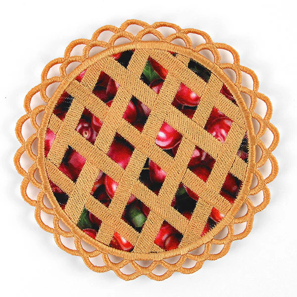 Lattice Top Pie Coaster (In-the-Hoop) - Image 5