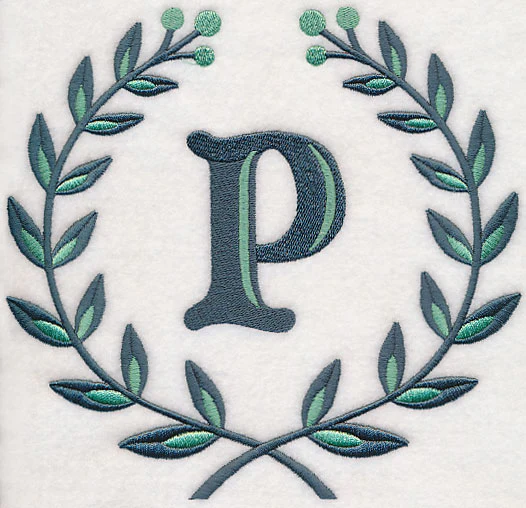 Laurel Letter P - 7 Inch
