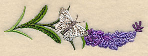 Lavender and Butterfly Horizontal Border - Image 5