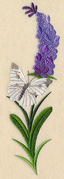 Lavender and Butterfly Vertical Border - Image 3