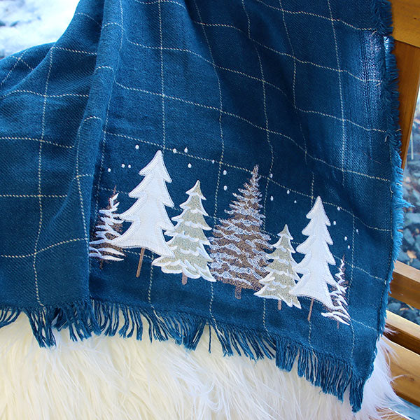 Layers of Texture Winter Tree Border (Applique) - Image 4