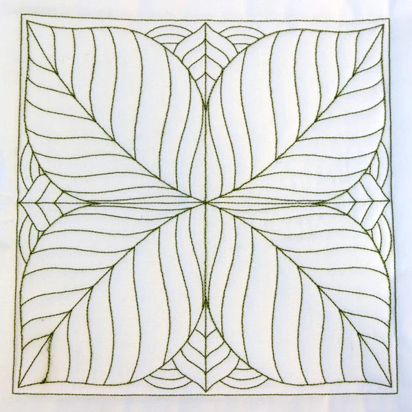 Leaf Pattern Quilting Square (Double Run)