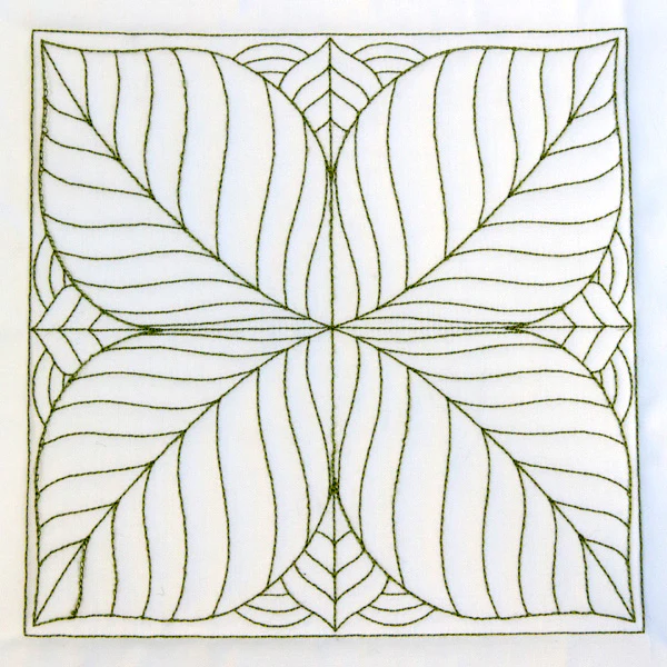 Leaf Pattern Quilting Square (Double Run) - Image 2