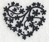 Leafy Heart 1 (Blackwork) - Image 2