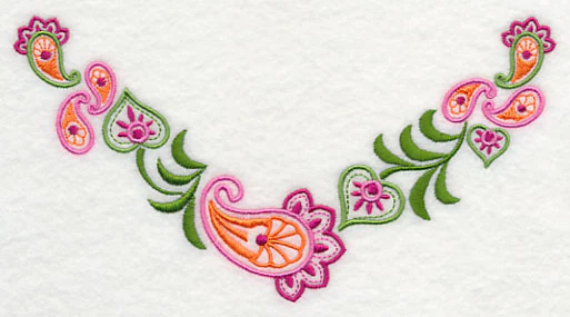 Leafy Paisley Neckline (V-Neck) - Image 2