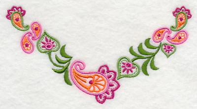 Leafy Paisley Neckline (V-Neck) - Image 3