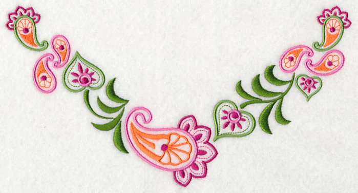 Leafy Paisley Neckline (V-Neck) - Image 4