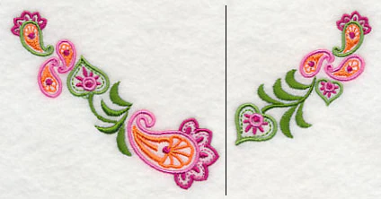Leafy Paisley Neckline (V-Neck) (Split) - Image 3