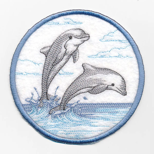 Leaping Dolphins Coaster (In-the-Hoop) - Image 5