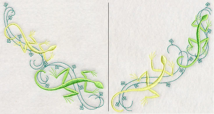 Leaping Lizards Neckline (V-Neck) (Split) - Image 4