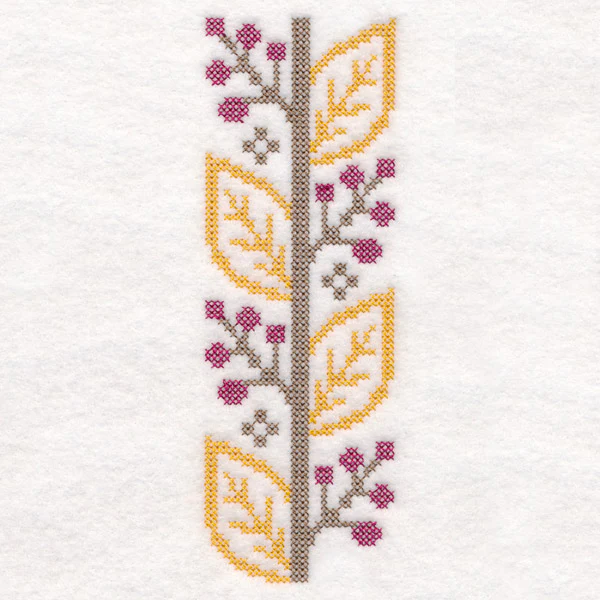Leaves and Berries Border (Cross Stitch) - Image 2