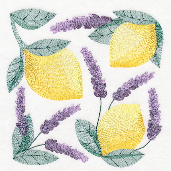 Lemon and Lavender Square - Image 2