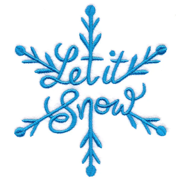 Let It Snow Scripted Snowflake - Image 4