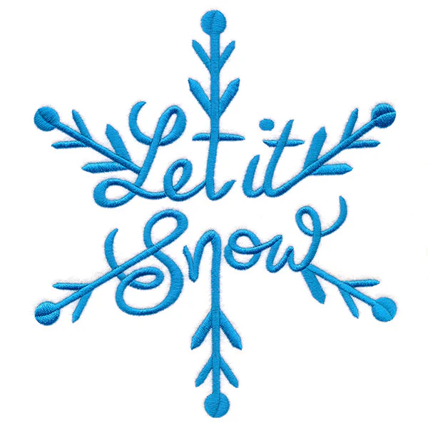 Let It Snow Scripted Snowflake - Image 5