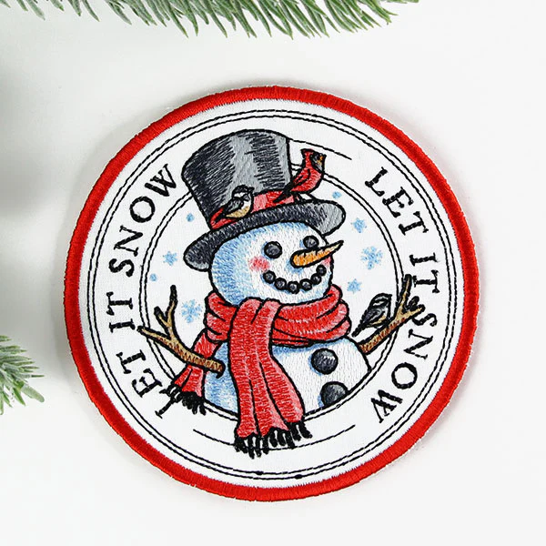 Let It Snow Snowman Trivet (In-the-Hoop) - Image 5