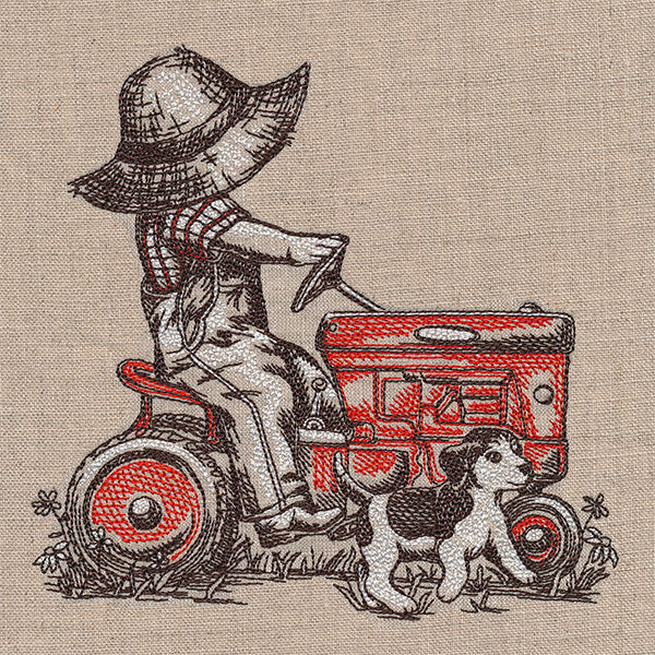 Life on the Tractor Farmer Fred Etching - Image 5