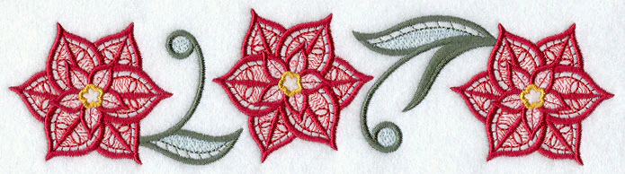 Light and Lovely Poinsettias Border