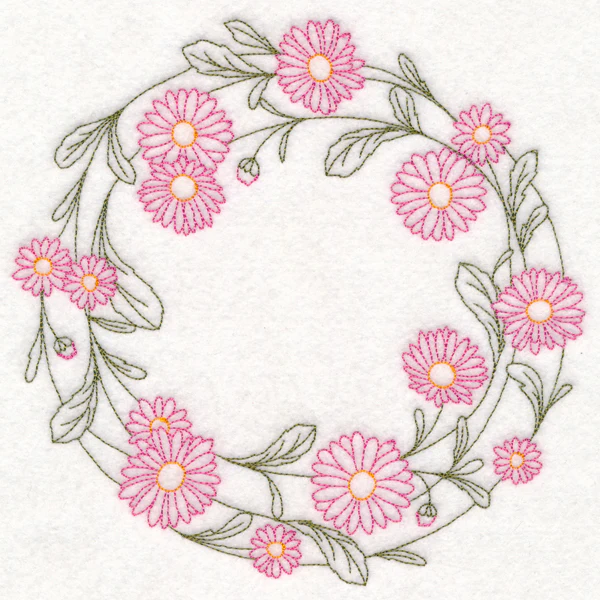 Light Daisy Wreath (Vintage) - Image 2