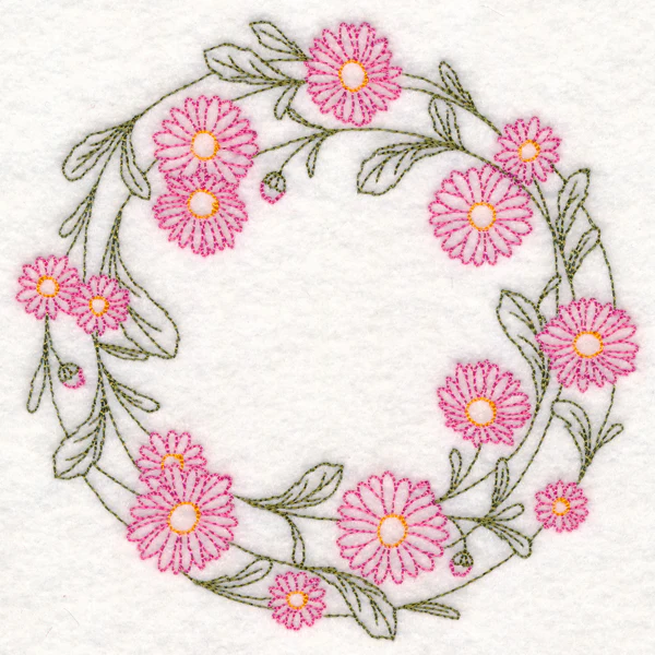 Light Daisy Wreath (Vintage) - Image 4