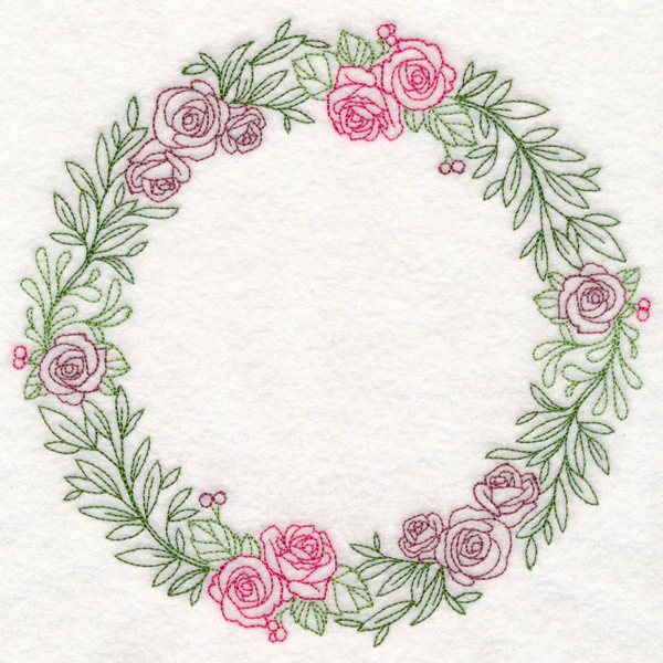 Light Rose Wreath (Vintage) - Image 2