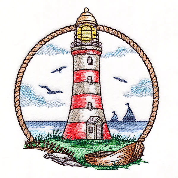 Lighthouse by the Bay Wreath Scene - Image 3