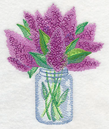 Lilacs in Mason Jar in Watercolor - Image 3