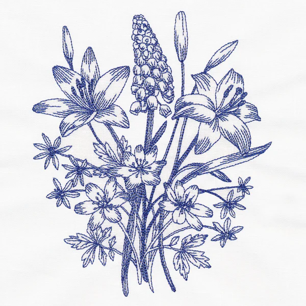 Lilies and Hyacinth Bouquet - Image 2