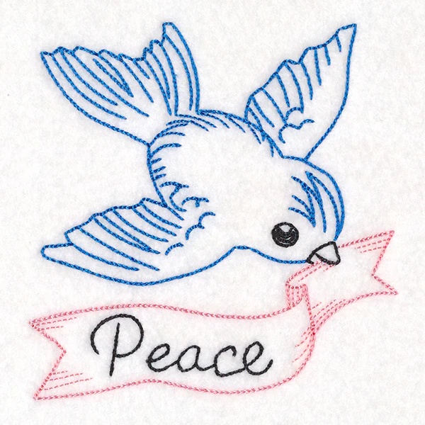 Little Bird with Peace Banner (Vintage) - Image 2