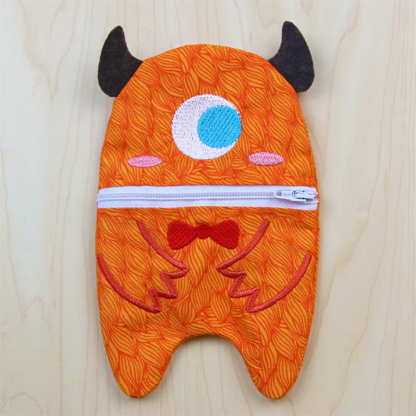 Little Monster Zipper Pouch (In-the-Hoop) - Image 2