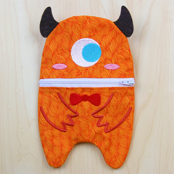 Little Monster Zipper Pouch (In-the-Hoop) - Image 3