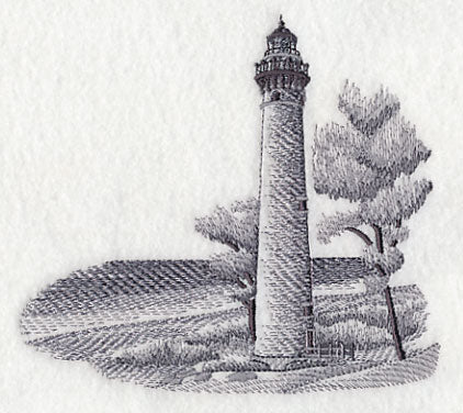 Little Sable Point Lighthouse Sketch (Michigan) - Image 3