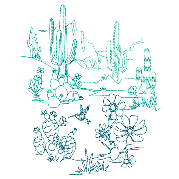 Lively Cactus Desert Scene - Image 5