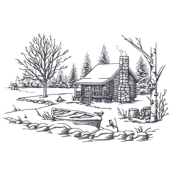 Log Cabin Scene - Image 3