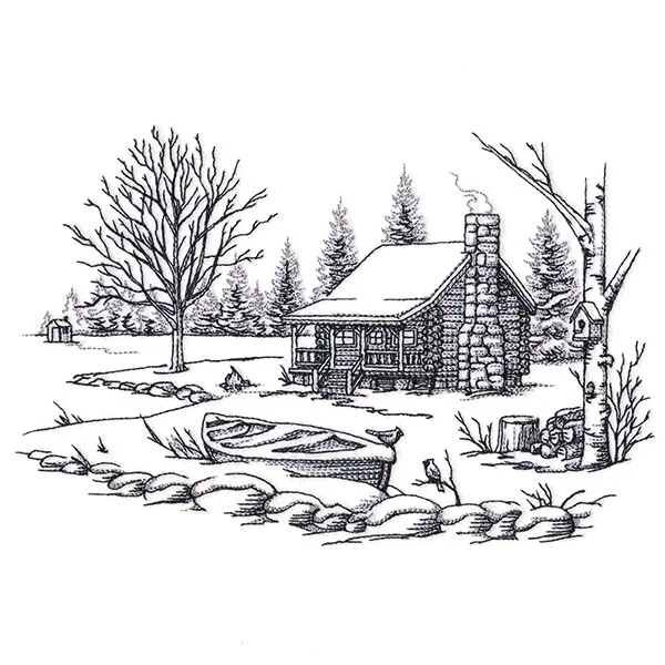 Log Cabin Scene - Image 5