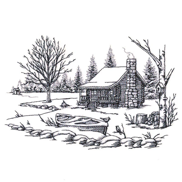 Log Cabin Scene - Image 7