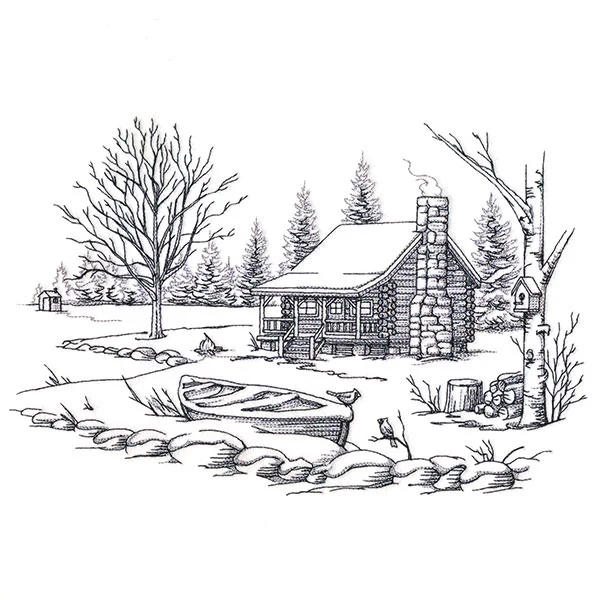 Log Cabin Scene - Image 9