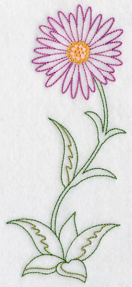 Long Stemmed Aster (Vintage) - Image 2