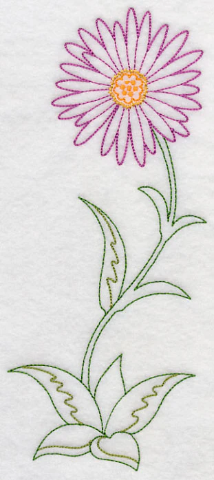 Long Stemmed Aster (Vintage) - Image 5