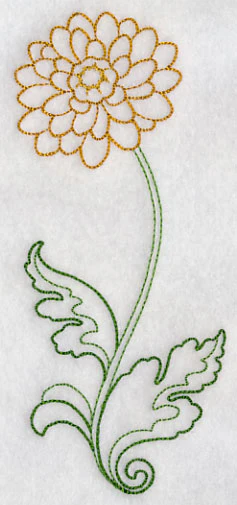 Long Stemmed Chrysanthemum (Vintage) - Image 3