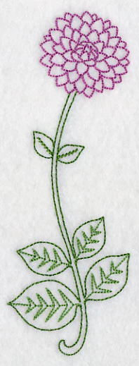 Long Stemmed Dahlia (Vintage) - Image 3