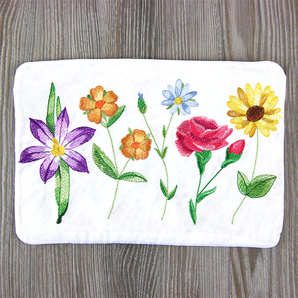 Long-Stemmed Wildflowers Lined Zipper Pouch (In-the-Hoop) - Image 2