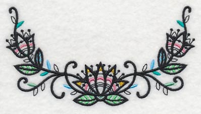 Lotus Blackwork Neckline (Crewneck) - Image 3
