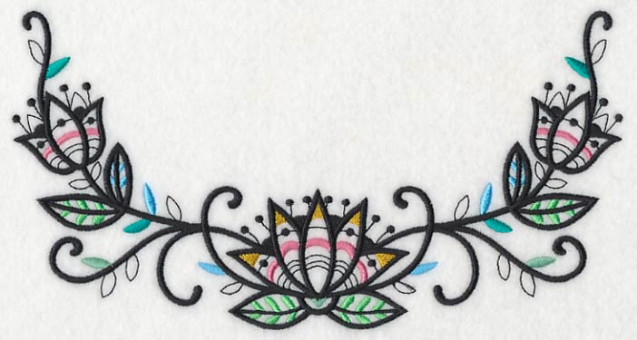 Lotus Blackwork Neckline (Crewneck) - Image 4