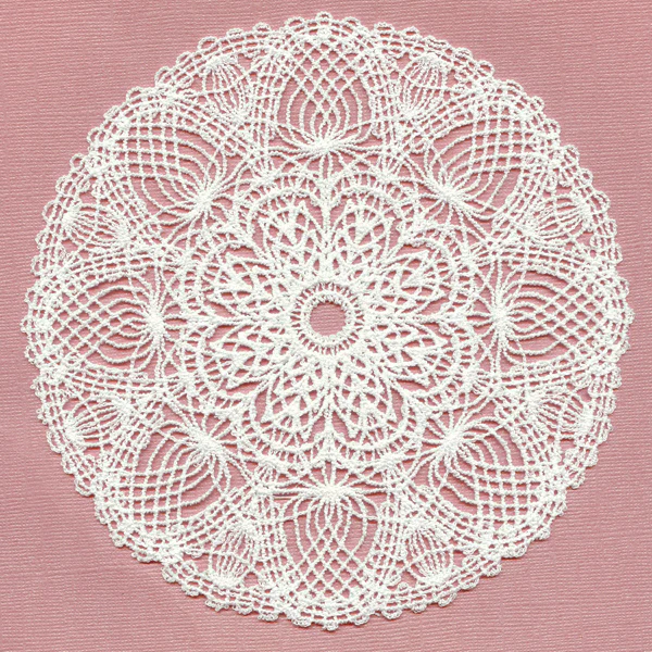 Lotus Bouquet Doily (Battenburg Lace) - Image 2