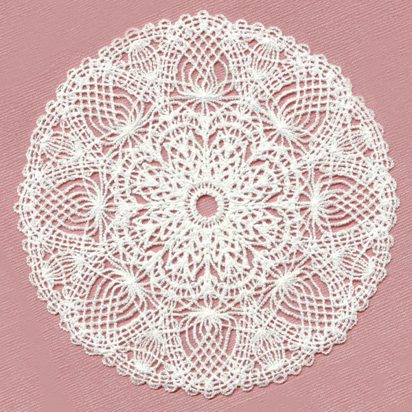 Lotus Bouquet Doily (Battenburg Lace) - Image 3